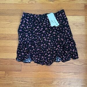 Zara Black Floral Skirt